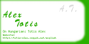 alex totis business card